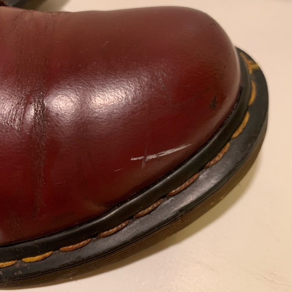 Dr. Martens 1460 Cherry Red Smooth Leather  Lace-Up Boots men’s size 6, women 7 - Picture 4 of 8